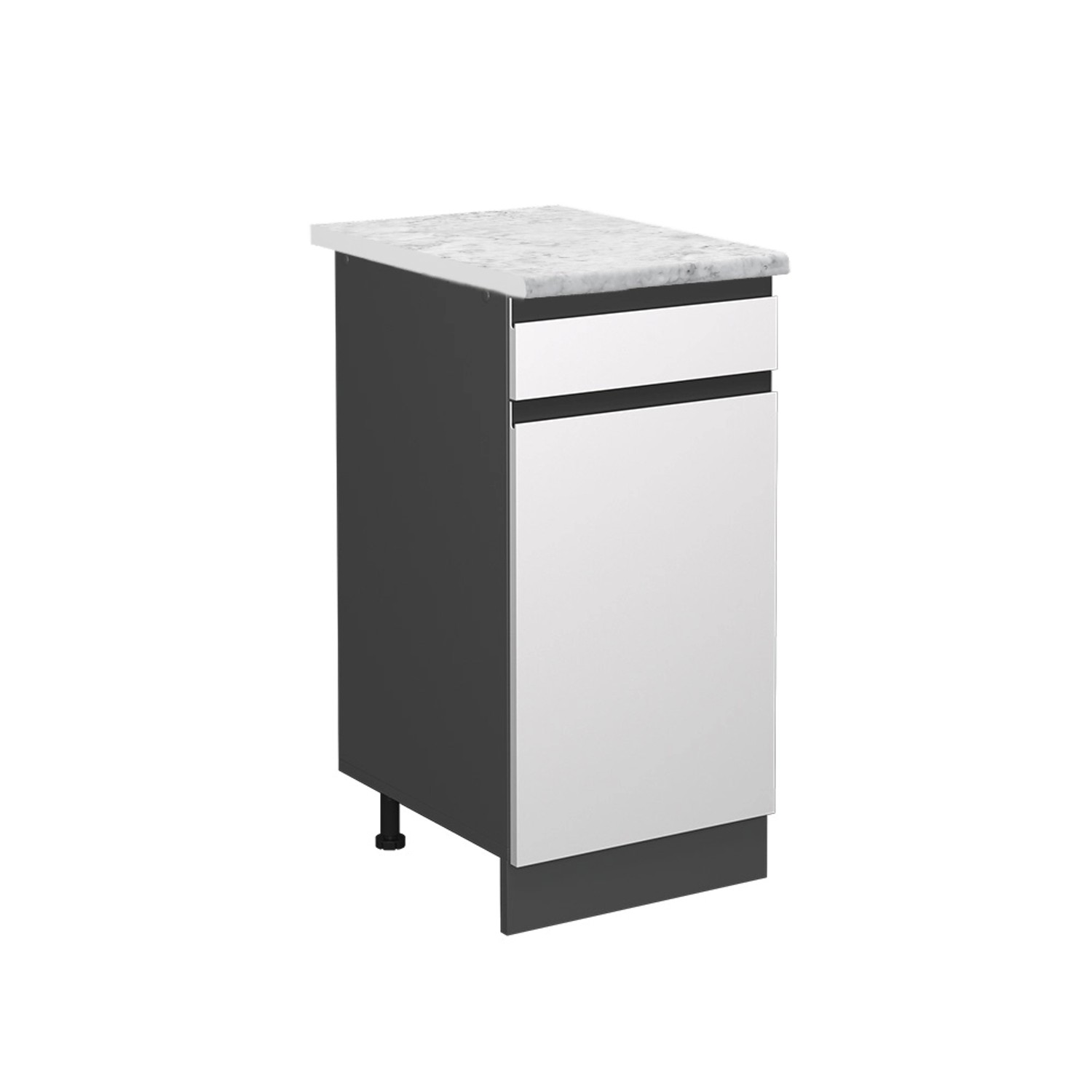 Vicco Küchenunterschrank R-Line Goldkraft Eiche/Anthrazit 40 cm AP Marmor
