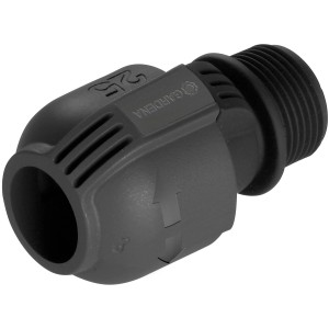 Gardena Verbinder 25 mm x 25 mm mit Außengewinde für Sprinkler-Systeme.