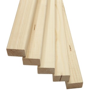 Konstruktionsvollholz Fichte/Tanne, 40x60x3000 mm, gehobelt und gefast.