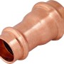 Kupfer Press-Reduziermuffe, 22 mm x 18 mm, für Heizung und Sanitär.