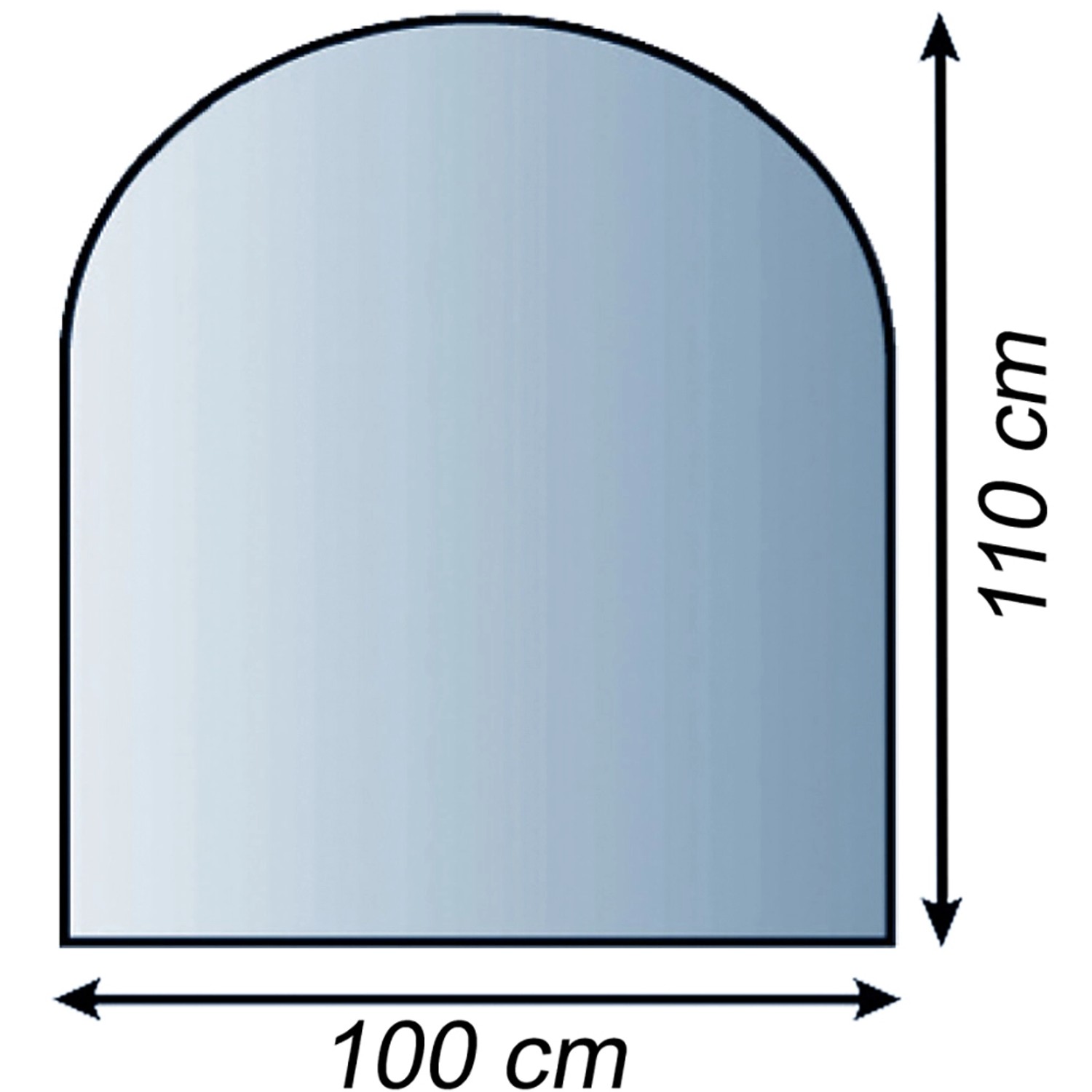 Lienbacher Funkenschutzplatte Glasbodenplatte Rundbogen 8mm Stärke günstig online kaufen