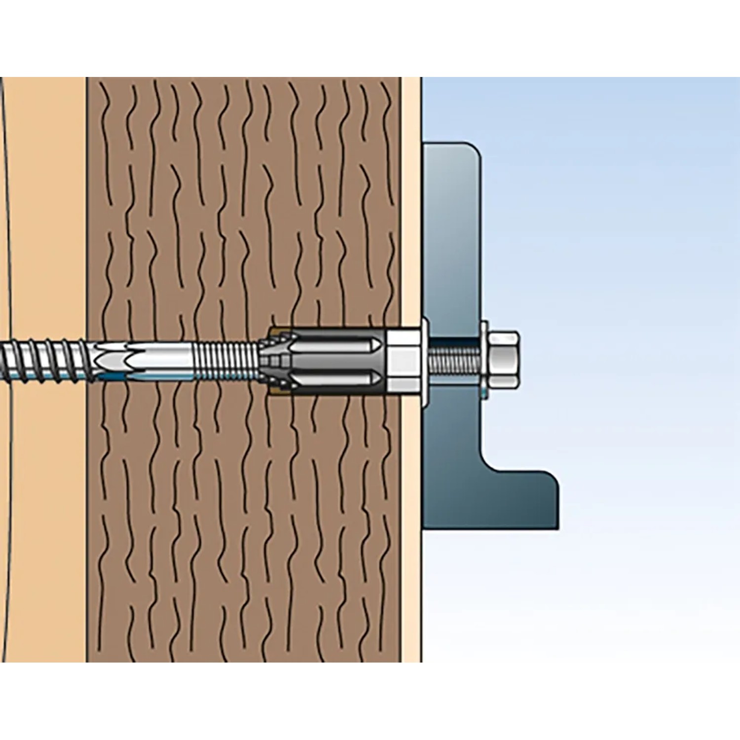 Fischer Thermax 10/140 Dübel zur wärmebrückenfreien Befestigung in gedämmter Fassade.