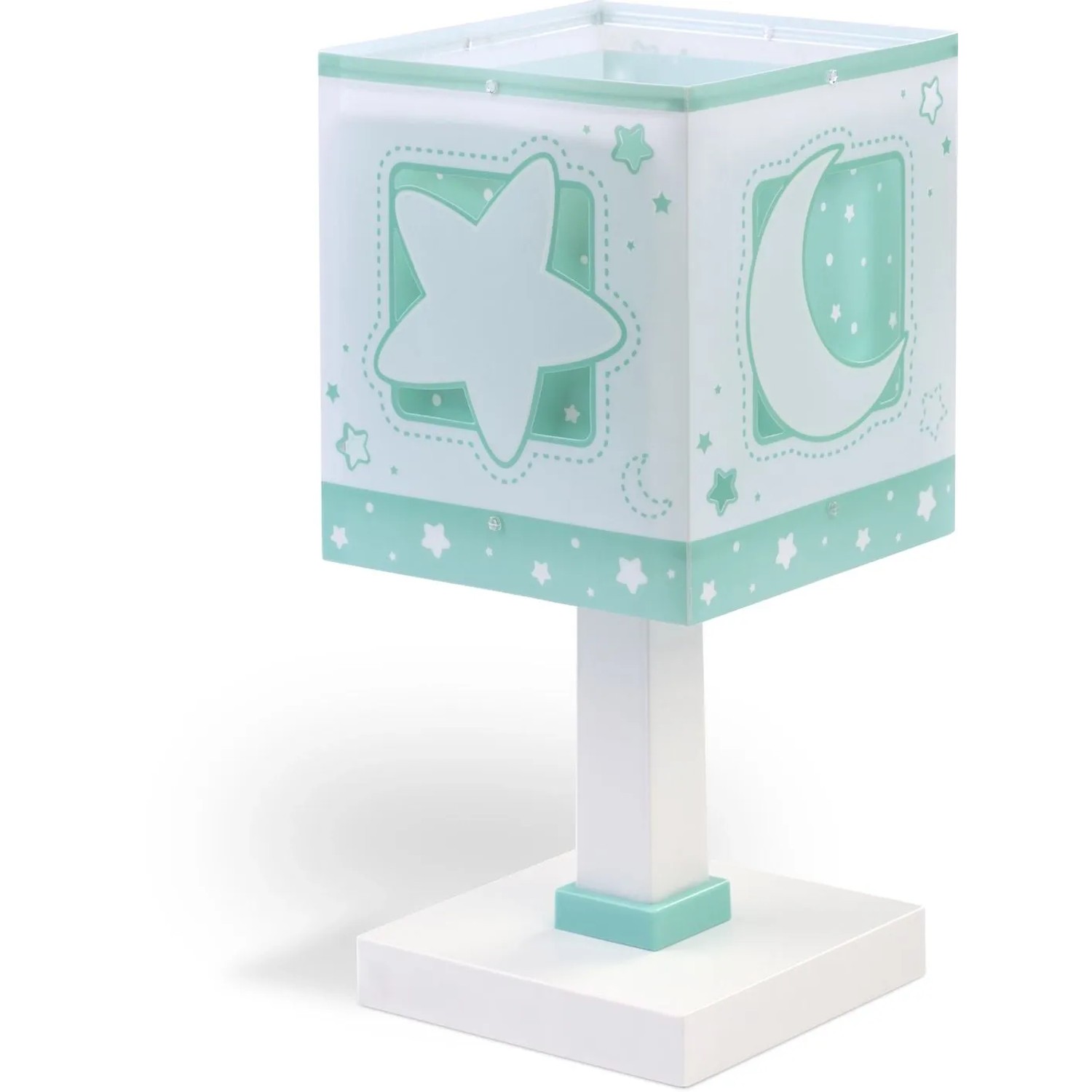 Dalber  KinderNachttischlampe Luna und Sterne Grün