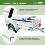 TRUTZHOLM Alu Planenbügel 3er Set für Autoanhänger, verstellbar von 1065-1480mm.