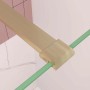 Detailaufnahme: Goldener Stabilisator an AICA Walk-In Dusche mit Glaswand.