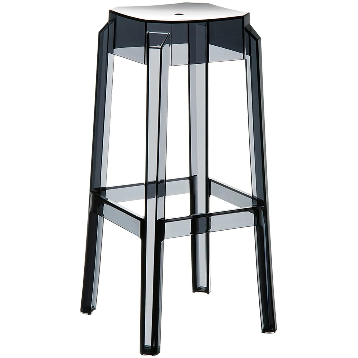 DELUKE Barhocker NUMIR Kunststoff Schwarz 36x36x75cm Barstuhl Tresenhocker Tresenstuhl