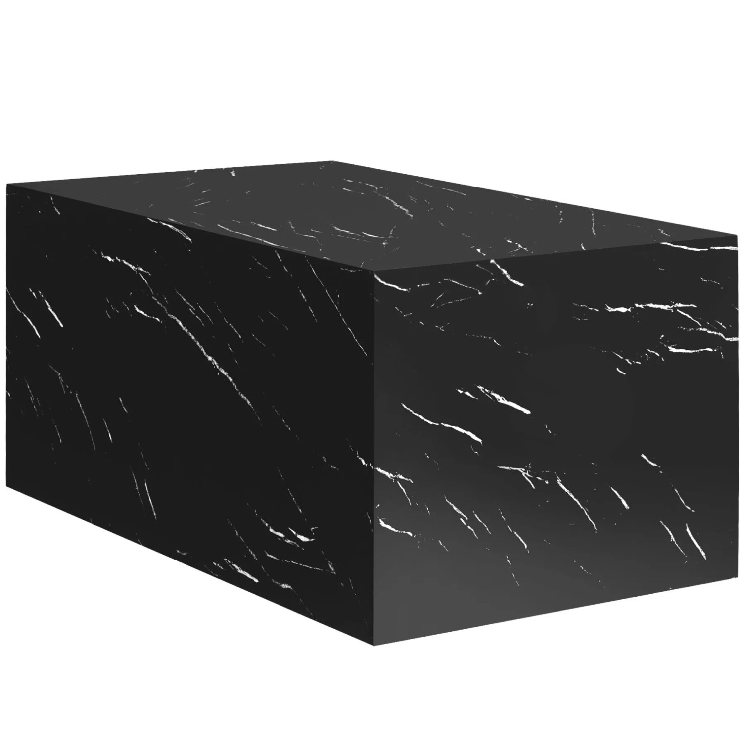 Tectake Couchtisch Lasley Minimalistisches Design Robustes Mdf In Marmoroptik 90 x 50 x 40 cm 50 x 90 x 40 cm Marmor Optik Schwarz