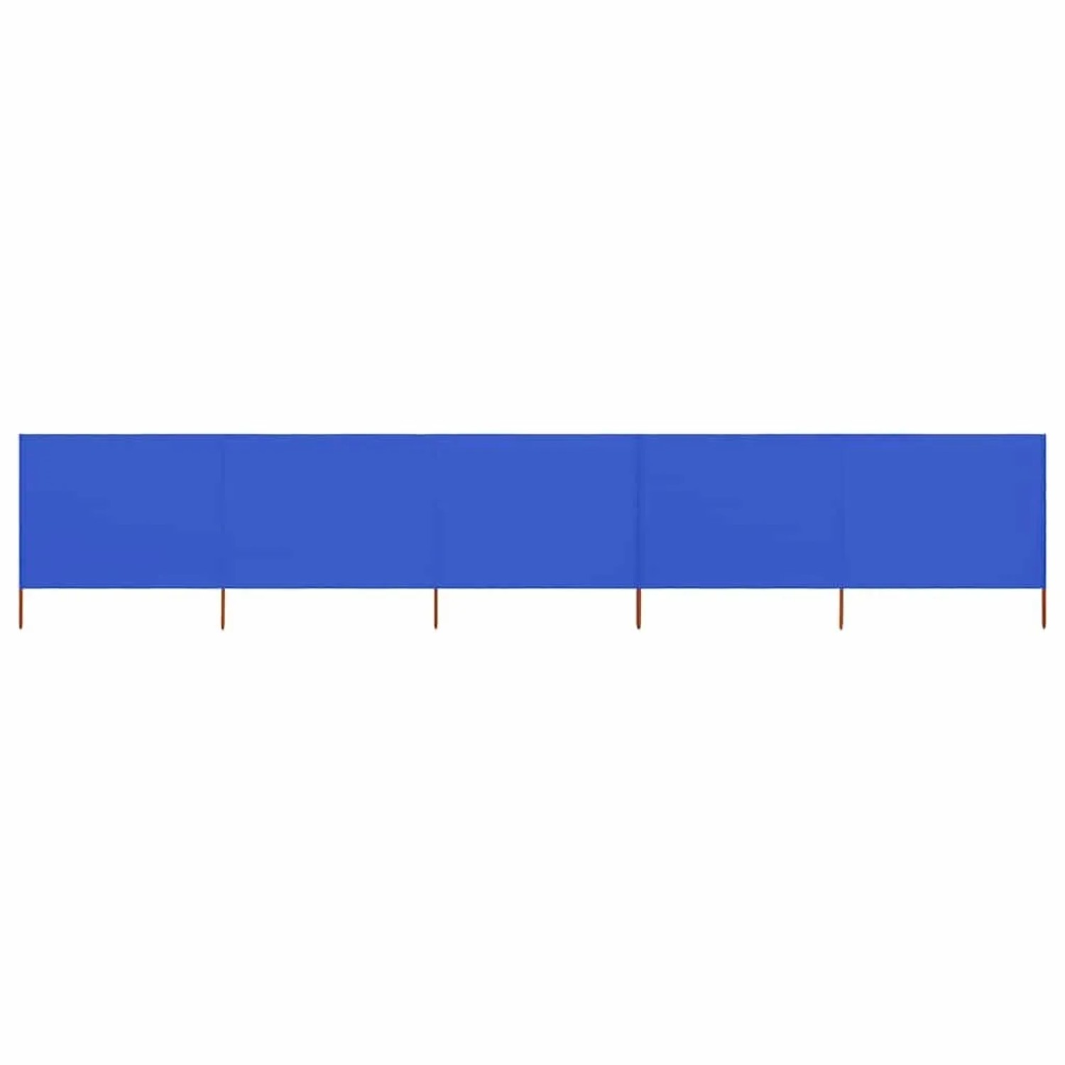 vidaXL 5 Teiliges Windschutzgewebe 600 x 120 cm Azurblau 47165