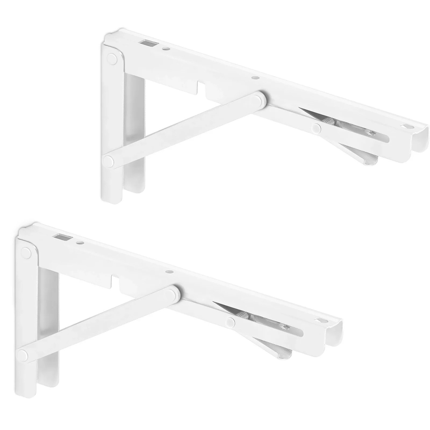 SOTECH 1 Paar Schwerlast Klappkonsolen 250 x 120 mm Weiß Tragkraft Bis 150 kg