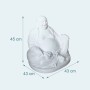 Relaxdays Buddha Figur Polyresin Weiß Wetterfest UV-Beständig Frostsicher 45 cm x 43 cm x 43 cm 2,5 kg_4