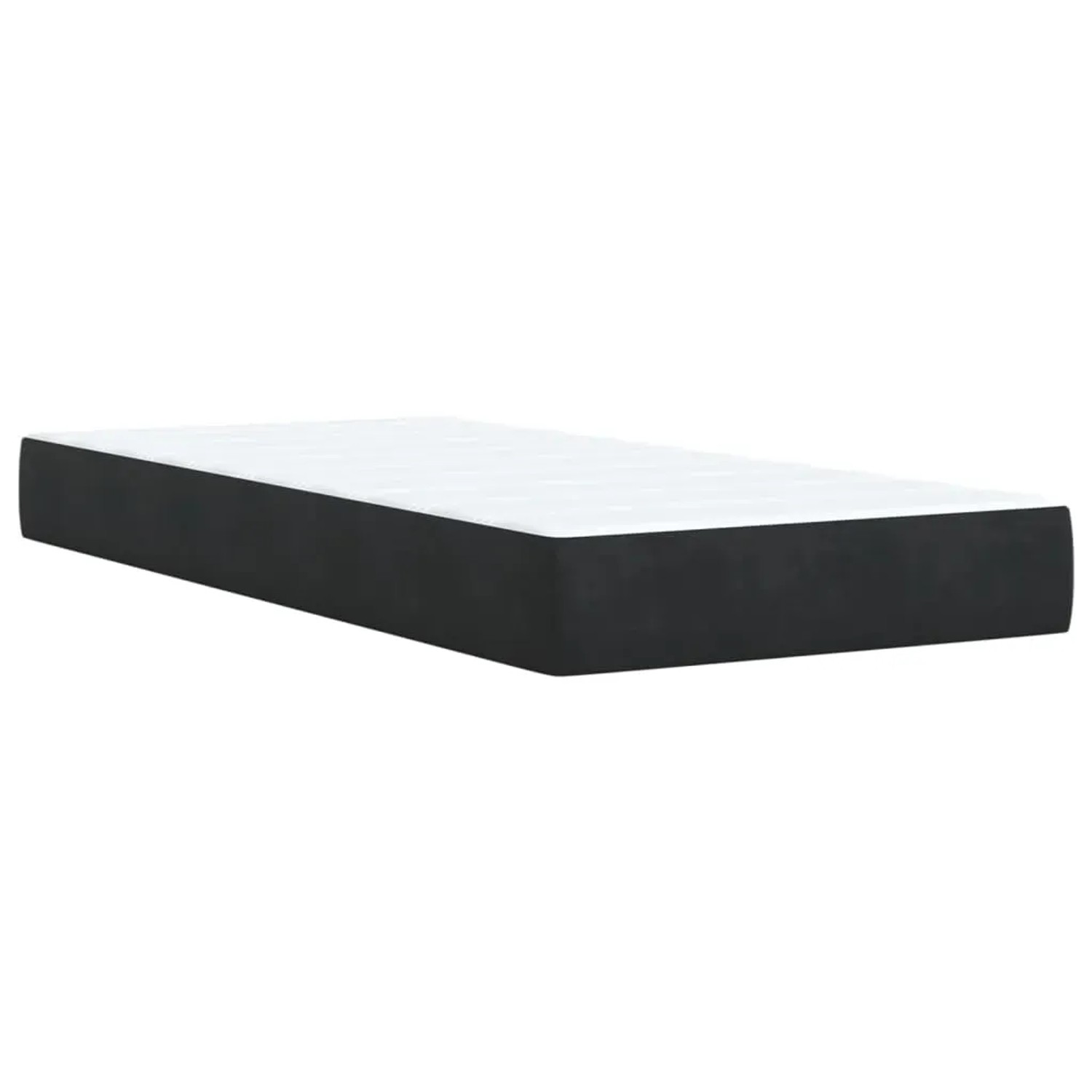 Schwarze vidaXL Boxspringbett-Matratze, 100x200 cm, Samt.