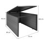 MCW XL Mähroboter-Garage mit Deckel L45 WPC Metall 43x70x90cm Eiche-Optik_10