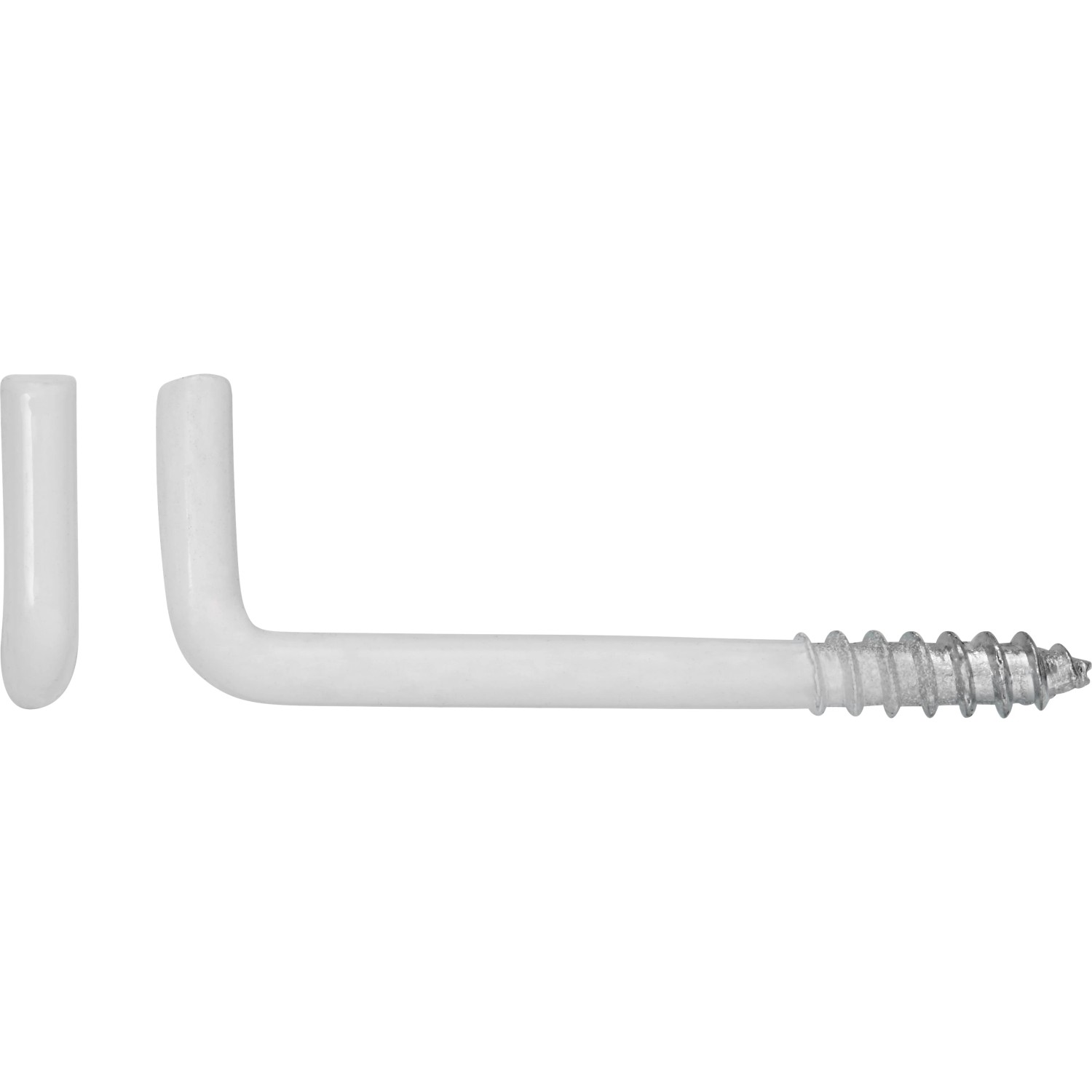 Schraubhaken Gerade Verzinkt Ø 3,0 x 40 mm Weiß 4 Stück