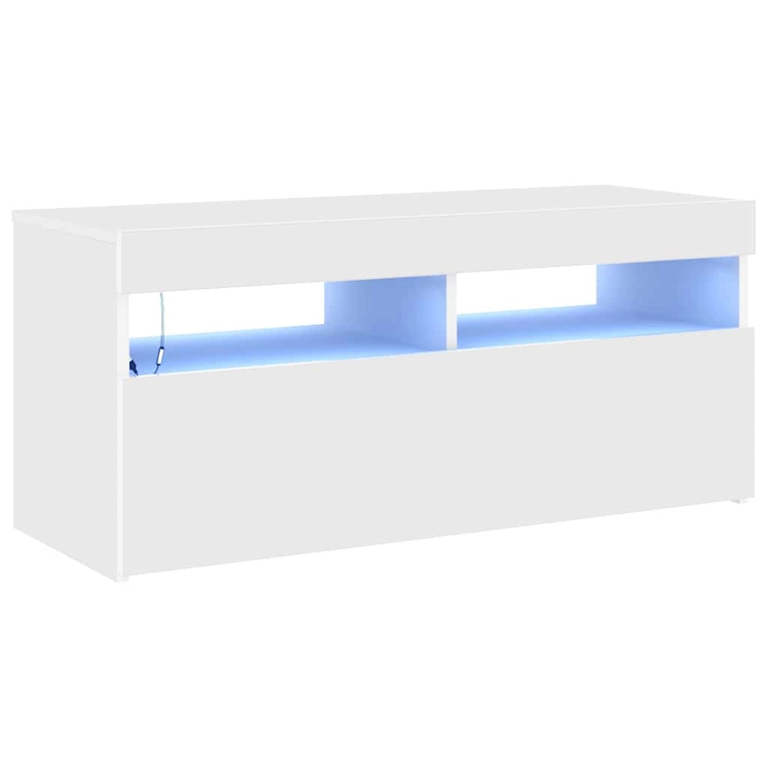 vidaXL TV-Schrank mit LED-Leuchten Weiß 90x35x40 cm 804382 günstig online kaufen
