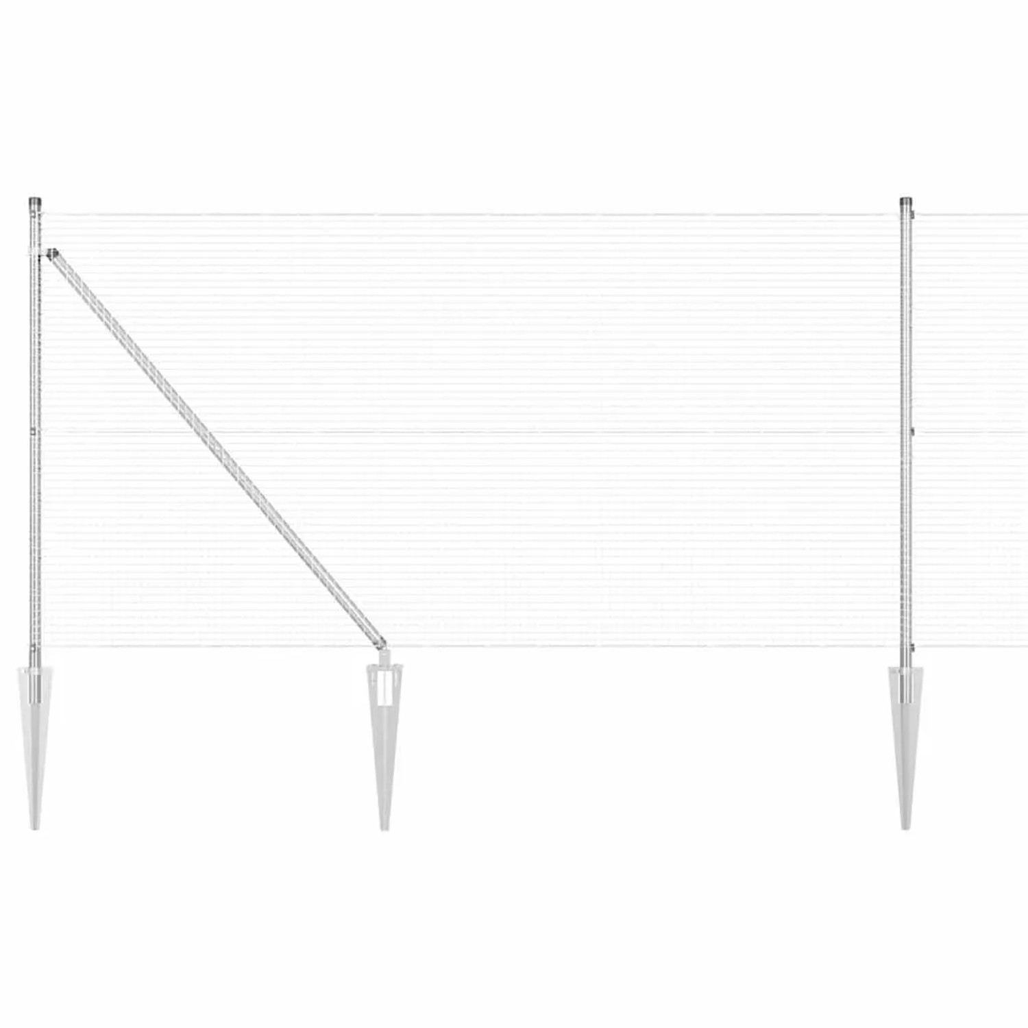 vidaXL Zaunpfosten Silber 100 x 1 m 19 x 19 mm Maschen Stahl 3352028 günstig online kaufen