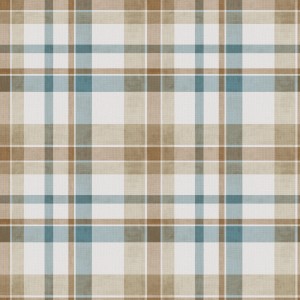 d-c-fix Tischdecke Borneo Blau, eckig, mit blau-braunem Karomuster.