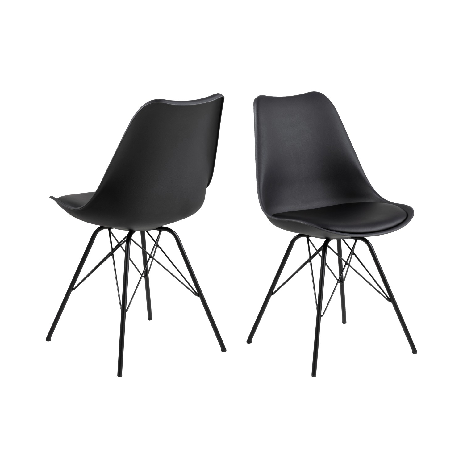 ebuy24 Erin Esszimmerstuhl Schwarz Metall Schwarz günstig online kaufen