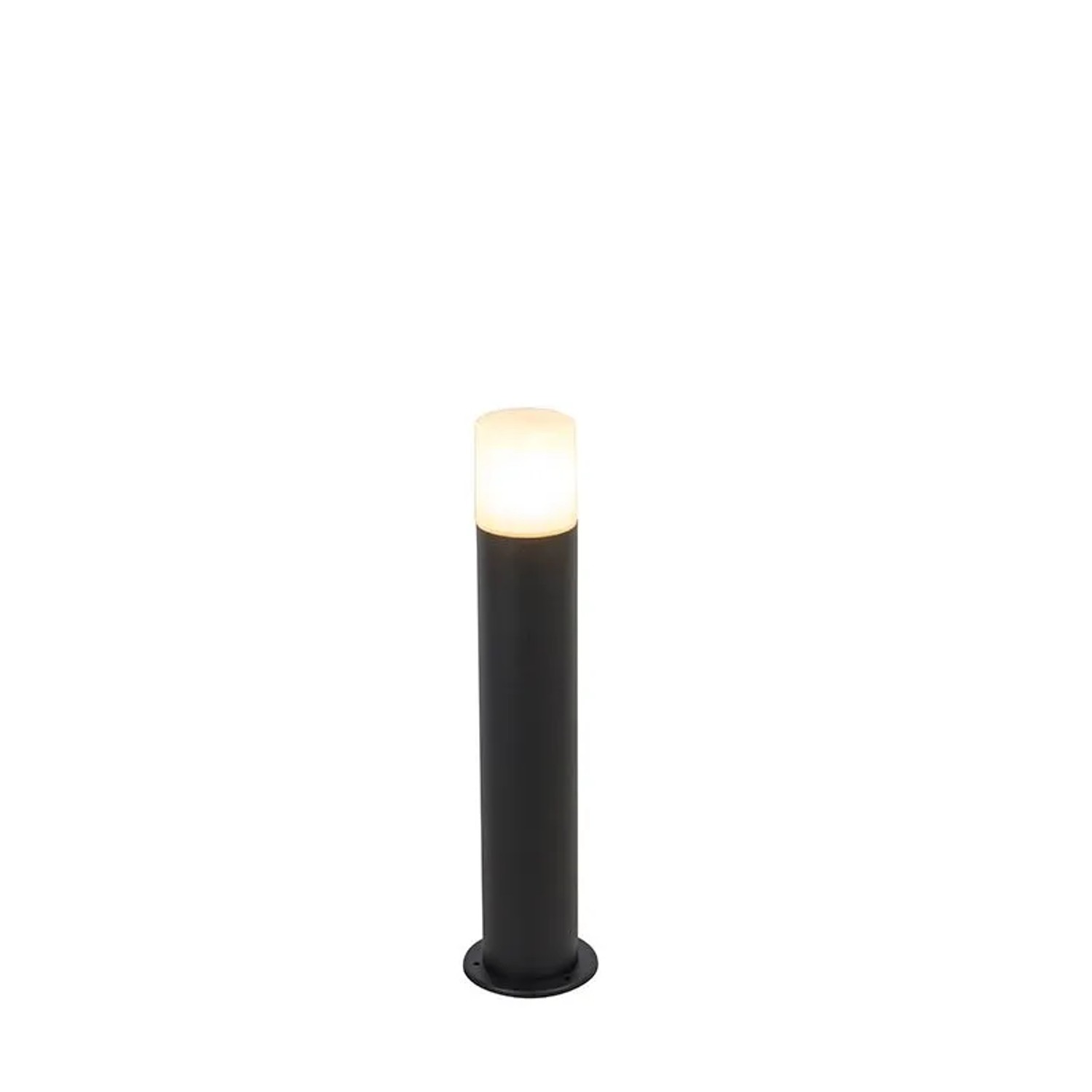 QAZQA Außenleuchte Schwarz mit opalWeißem Schirm 50 cm Odense
