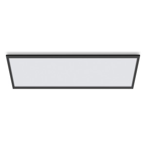 Rechteckiges WiZ LED-Panel, tunable white, 3400 lm, schwarz, 119,5x29,5 cm.