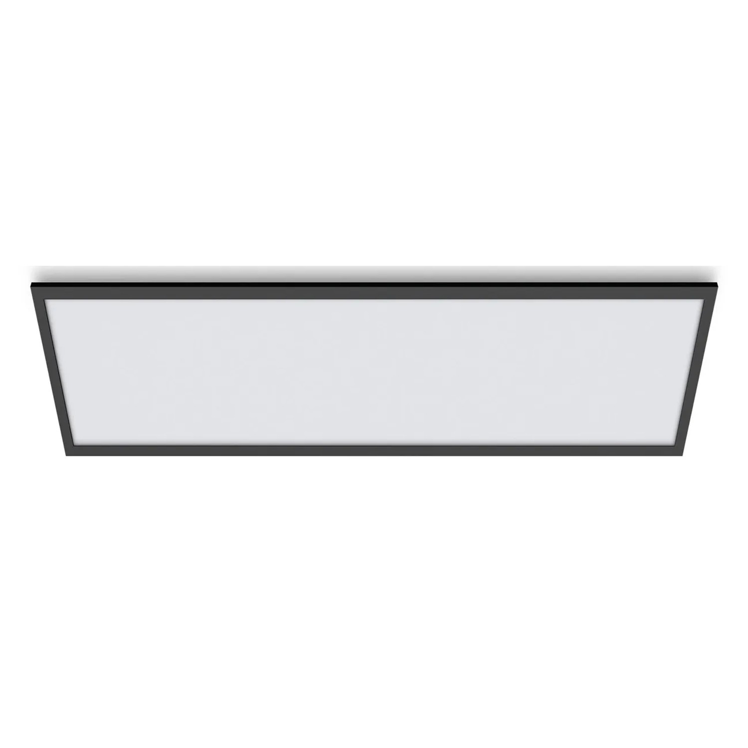 Rechteckiges WiZ LED-Panel, tunable white, 3400 lm, schwarz, 119,5x29,5 cm.