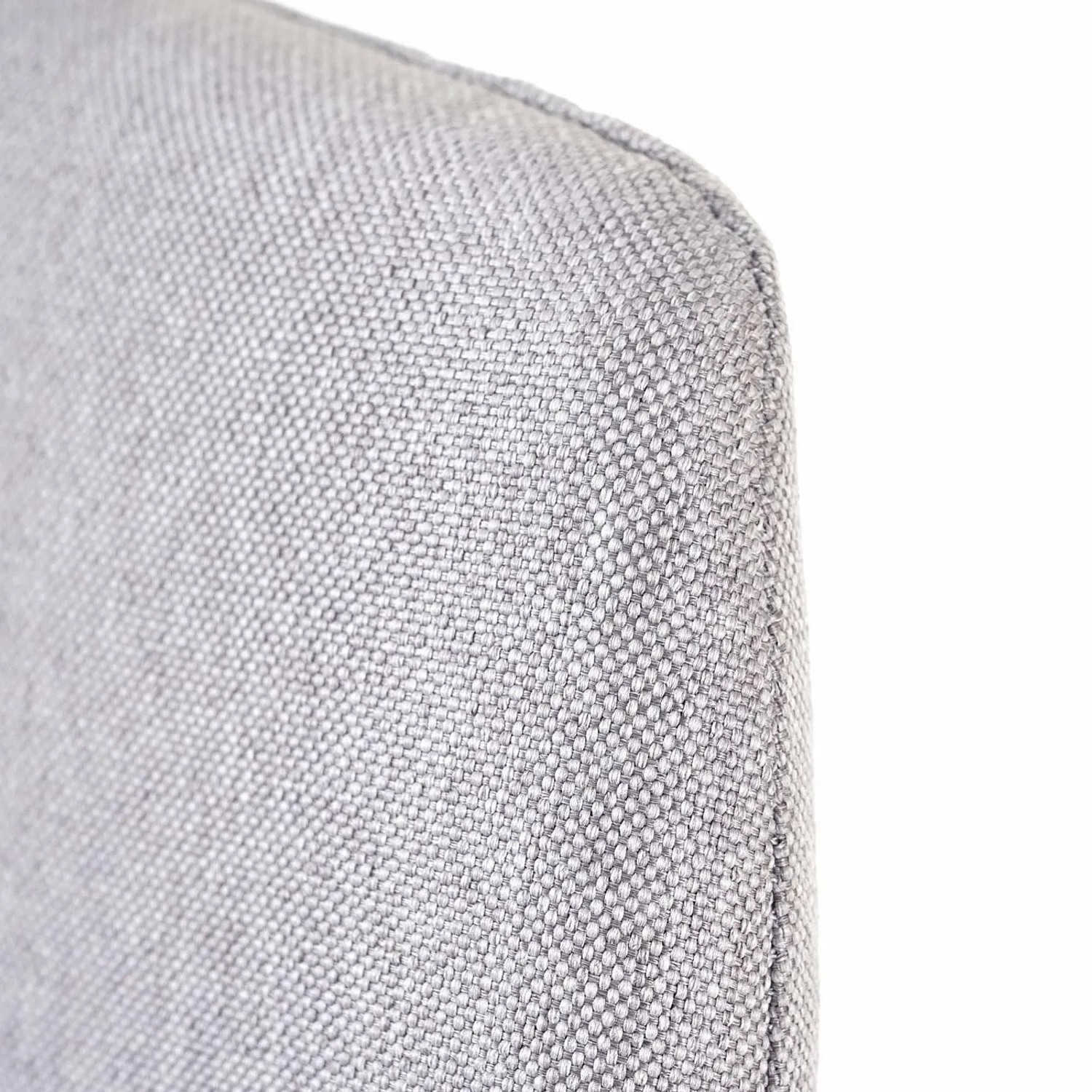 Detailaufnahme: Grauer MCW Esszimmerstuhl B44 II Bezug aus Textil, 2er-Set.