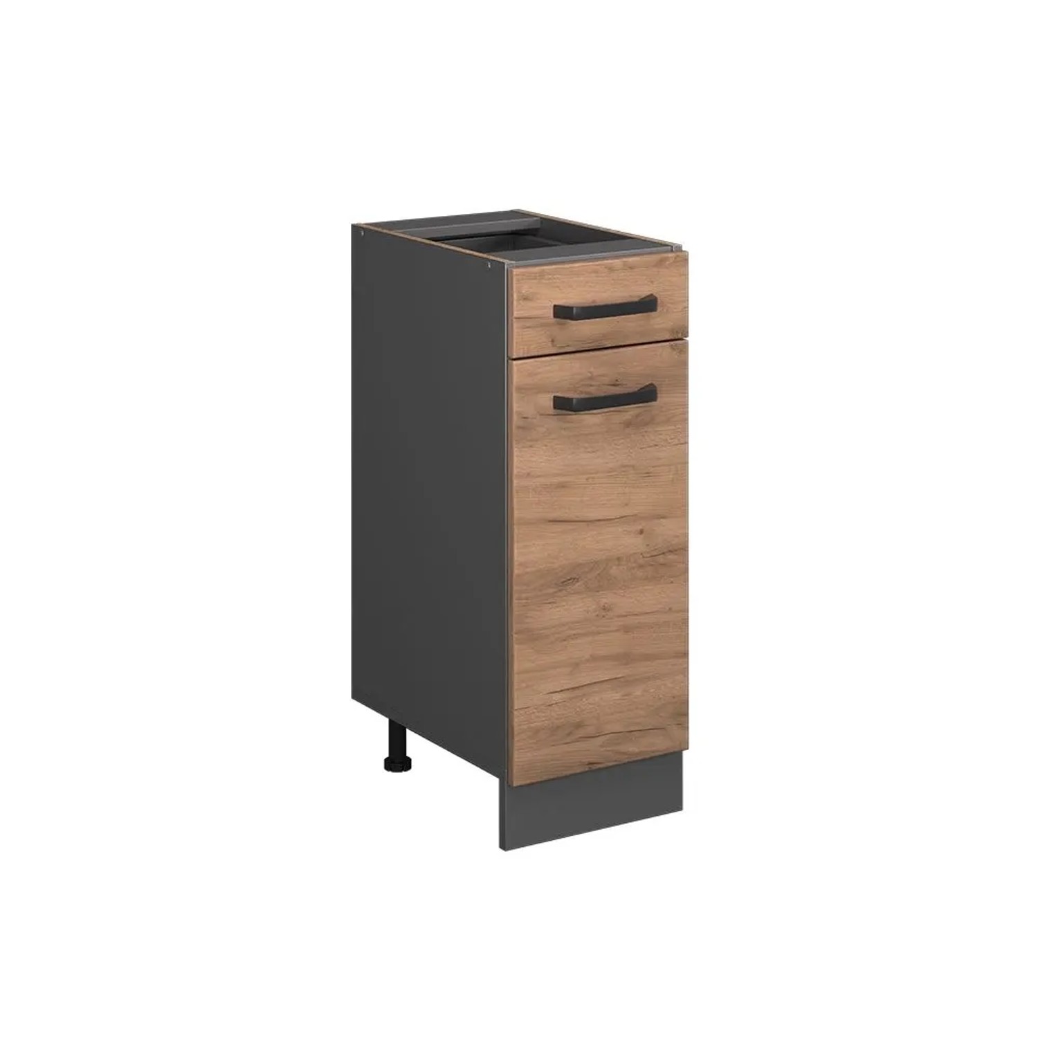 Vicco Küchenunterschrank R-Line Goldkraft Eiche Anthrazit 30 cm ohne Arbeitsplatte