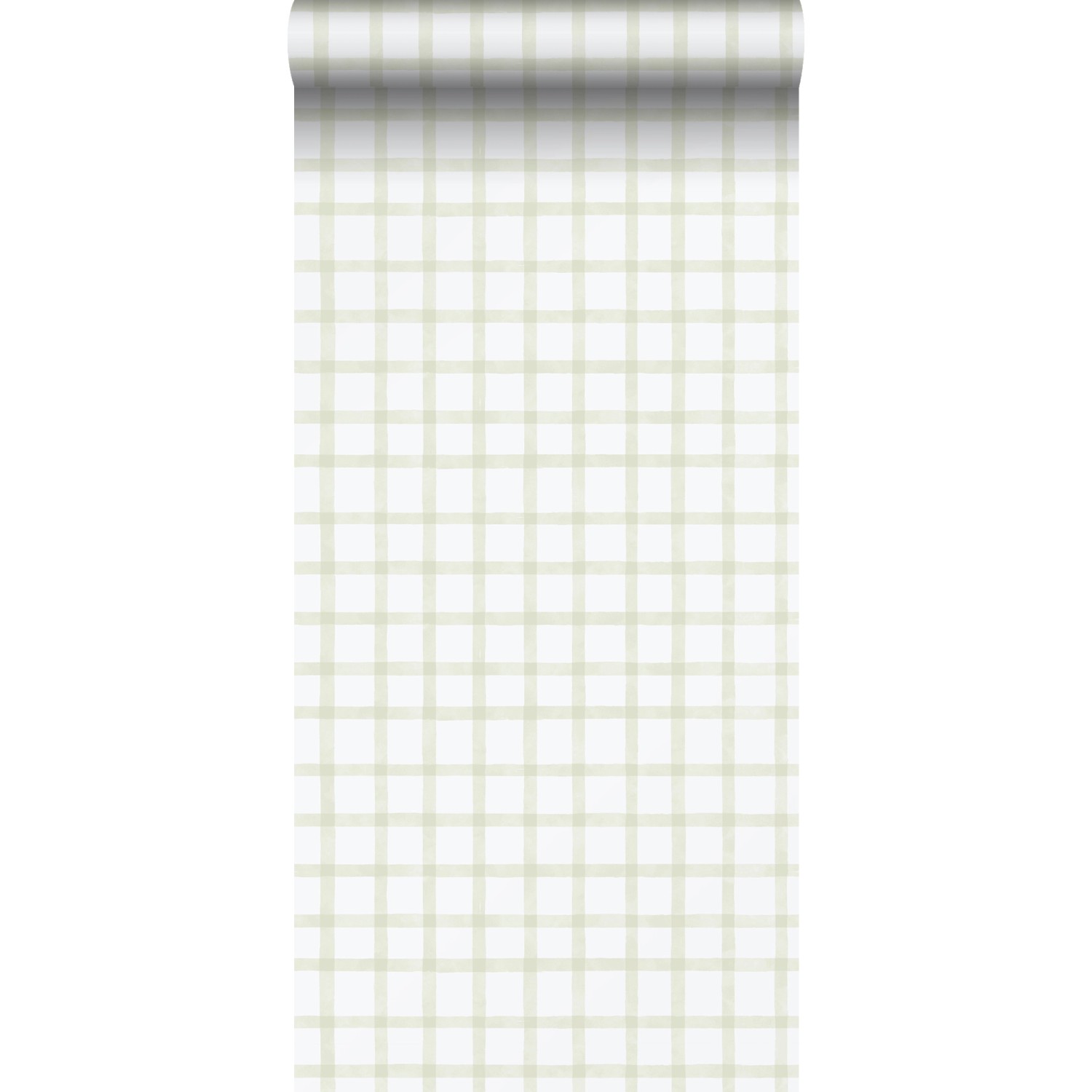 Sanders & Sanders Tapete Karomuster Hellgrün und Weiß 53 cm x 10.05 m günstig online kaufen