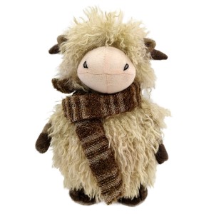 Niedliche Boltze Deko-Figur Berkel, eine kleine Kuh mit Schal, 20x12x17cm, naturfarben.