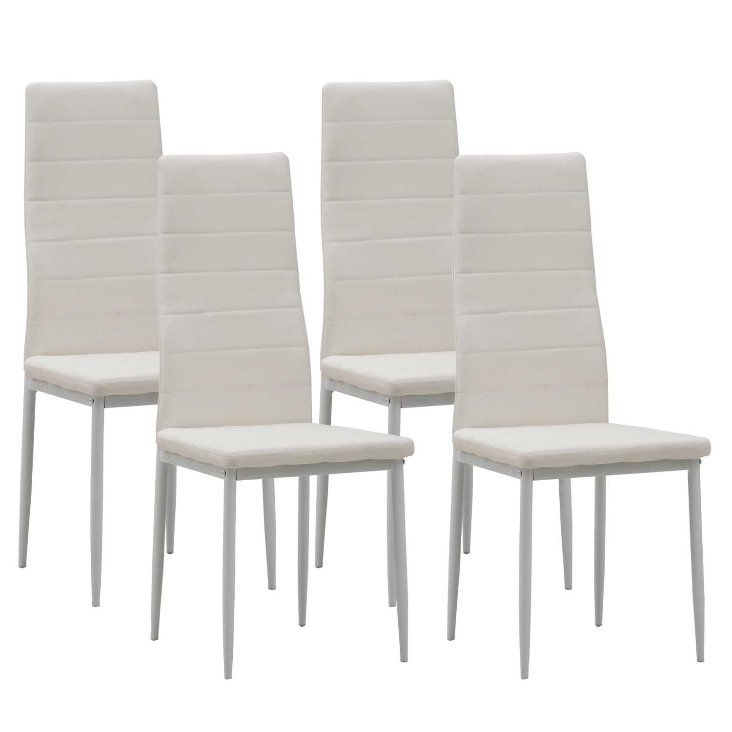 Albatros Esszimmerstühle MILANO 4er Set Weiss