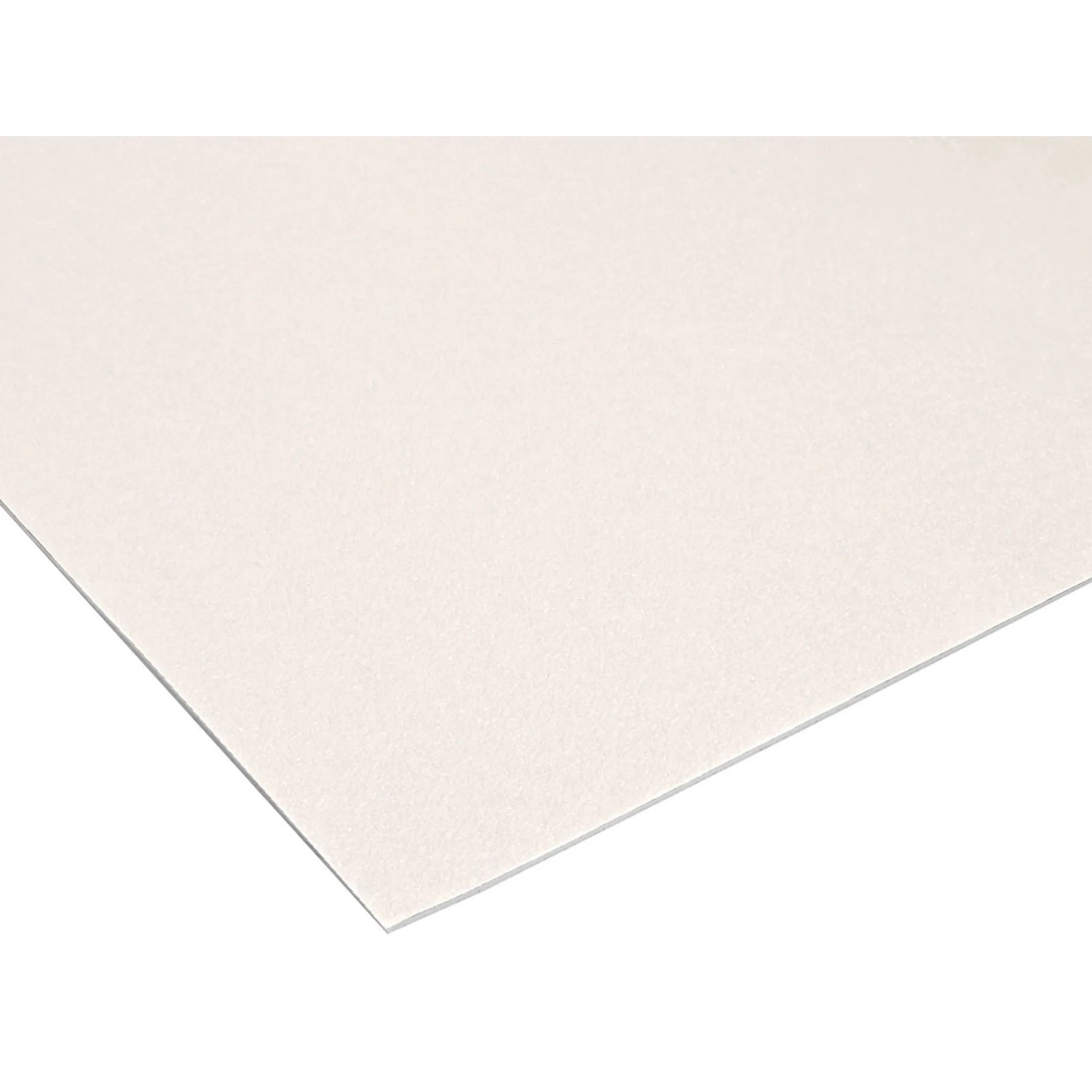 Großer, weißer Primaflor PVC Expotop Bodenbelag, unifarben. Strapazierfähiger, schalldämmender PVC-Boden.