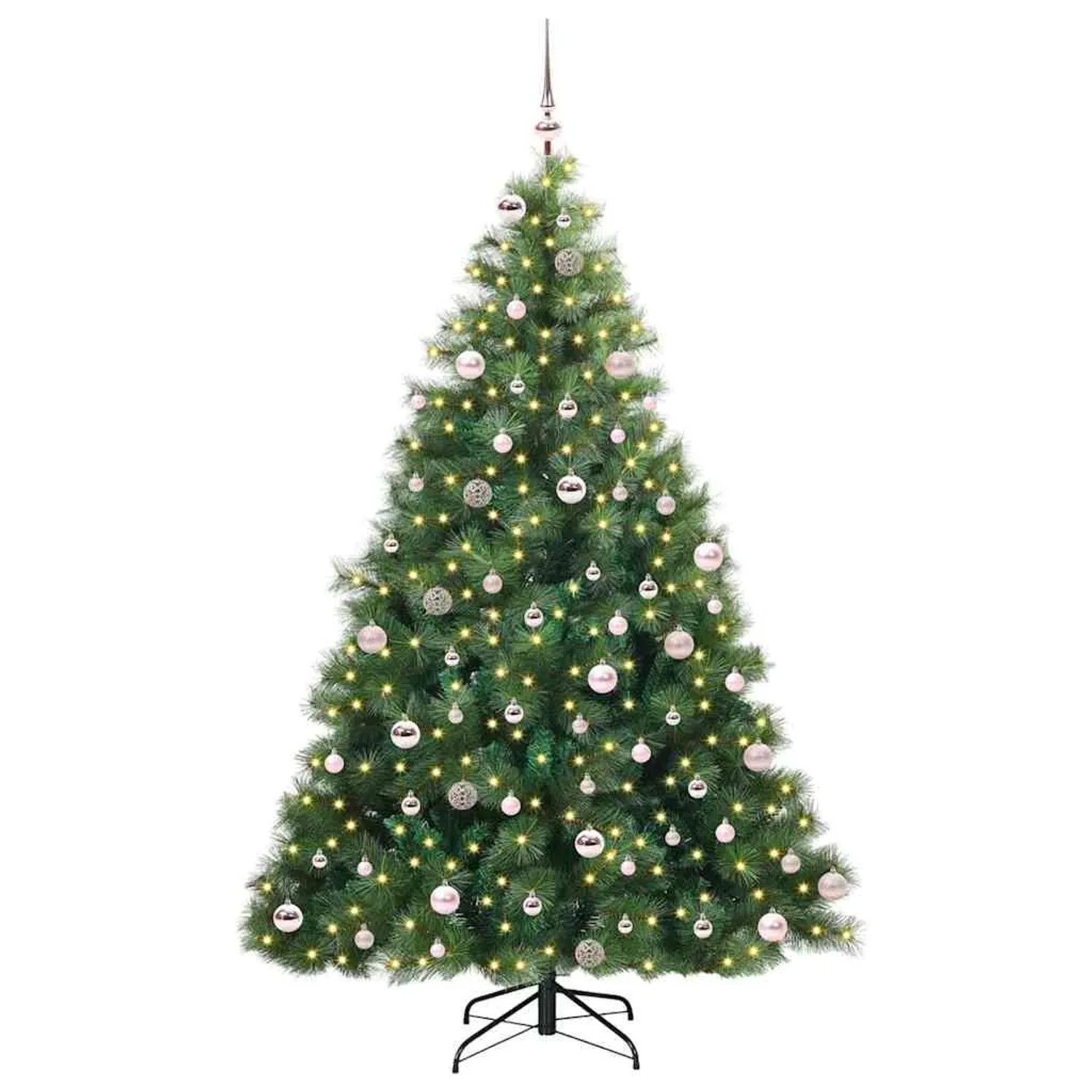 vidaXL Künstlicher Weihnachtsbaum mit 300 LEDs Grün 240 cm PE und PVC 3397811
