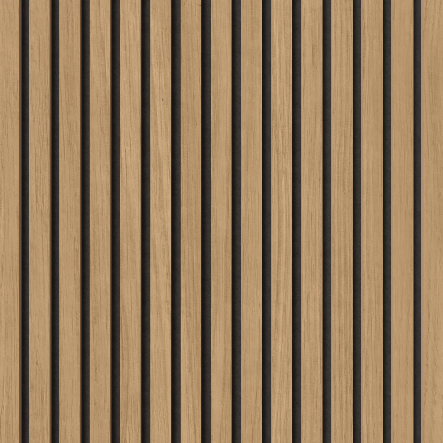 Akustikpaneel Eiche Natur auf schwarzem Filz, Wandverkleidung für besseren Raumklang.