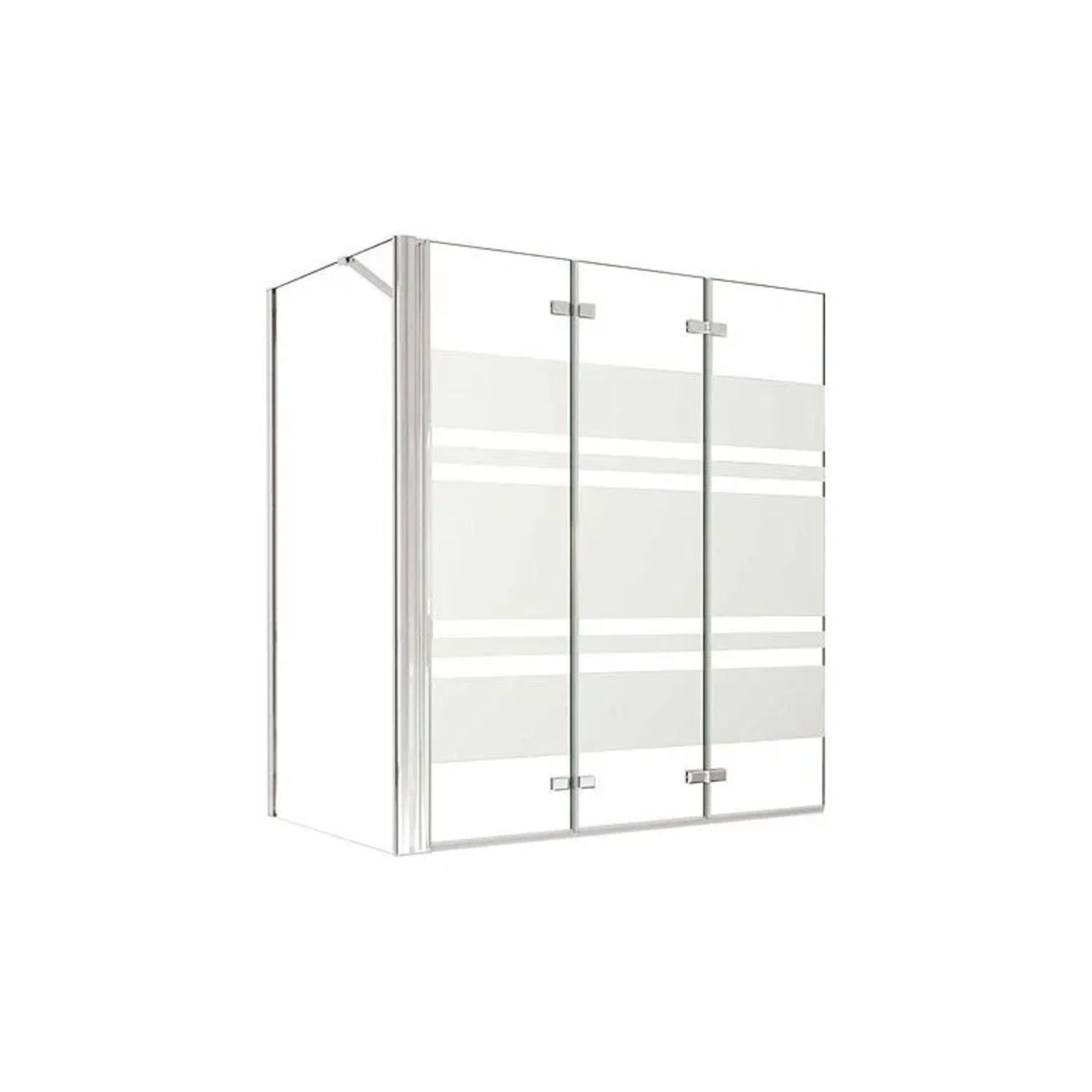 Duschparadies 140 x 140 cm Badewannenaufsatz Mit 70 cm Seitenwand 3-tlg Fal günstig online kaufen