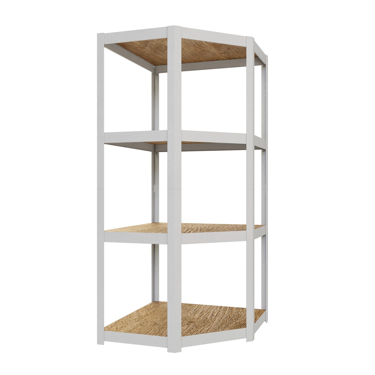 Ar Shelving Eckregal Rivet D-Carbon Style 150 x 70 x 40 cm Grauweiß FSC® günstig online kaufen