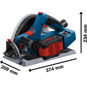 Bosch Professional Akku-Tauchsäge GKT 18V-52 GC in L-Boxx mit Akkus und Ladegerät.