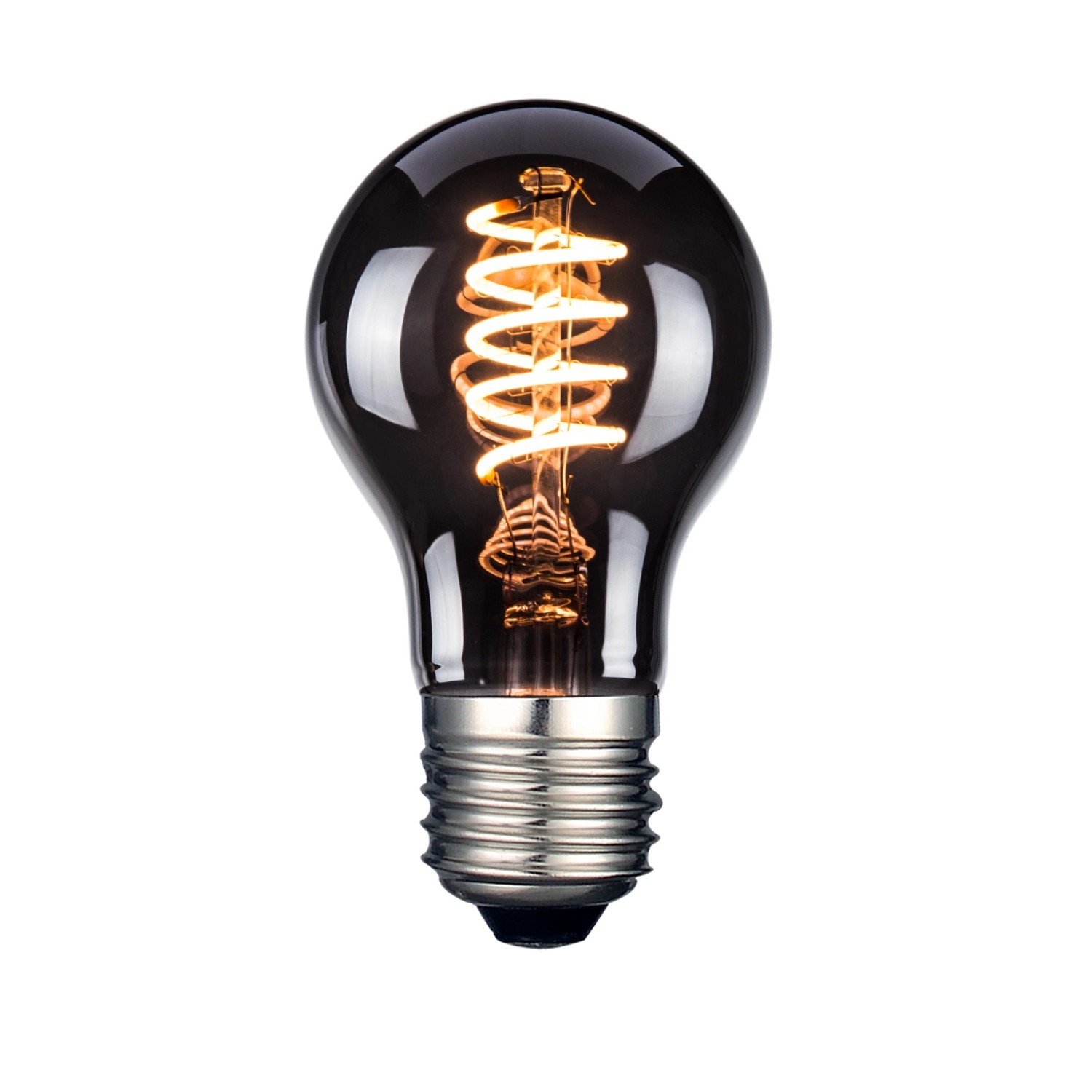 LUXULA LED Filament Leuchtmittel SPIRAL E27 Dimmbar Warmweiß Schwarz Klassisch Design