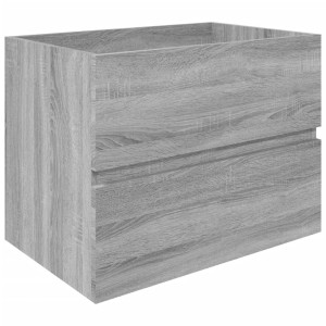 vidaXL Waschbeckenschrank, Grau Sonoma, Holzwerkstoff, mit Schublade. Badmöbel zur Wandmontage.
