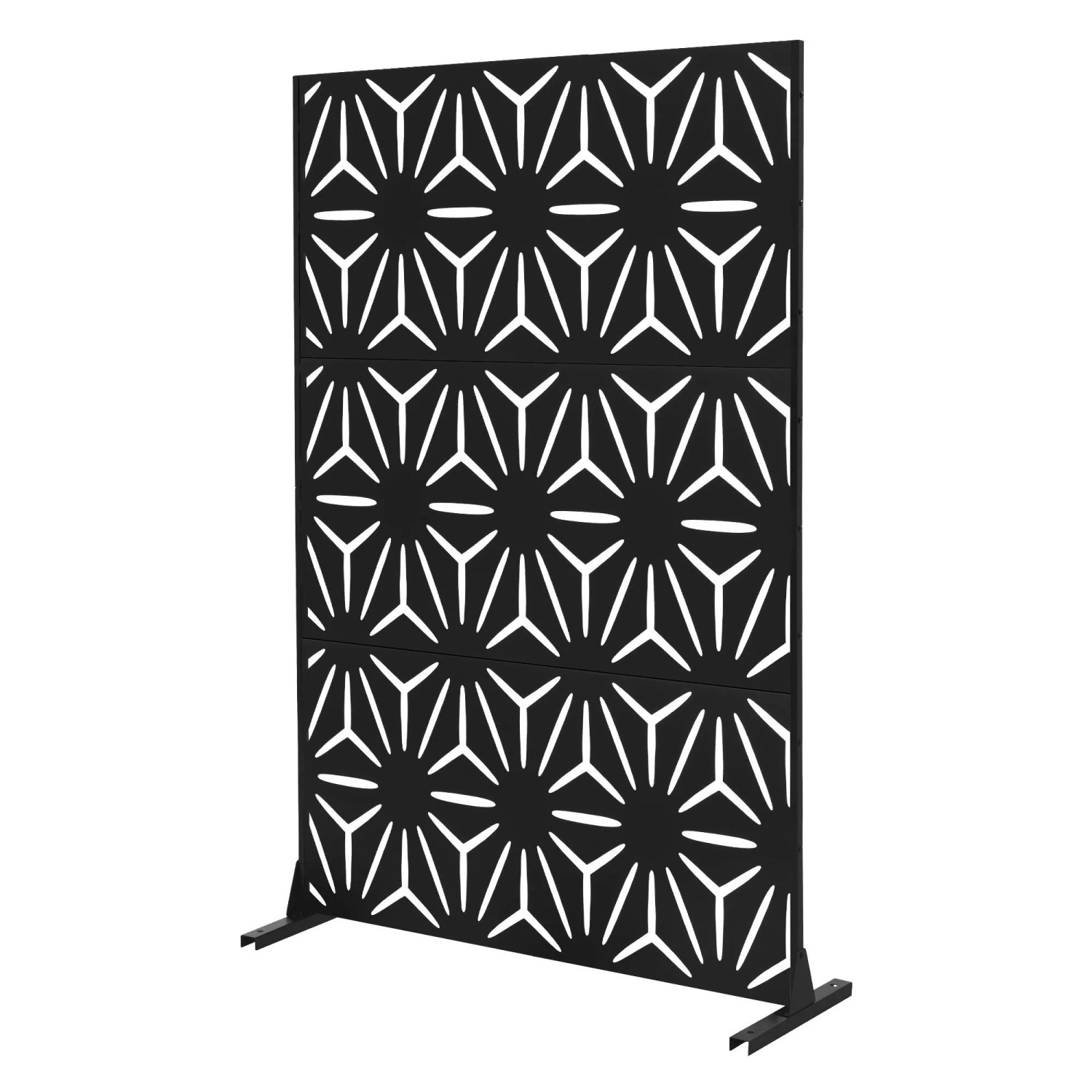 ML-Design Metall-Sichtschutz Torino 120x180 cm Schwarz aus Stahl