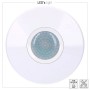 Weißer LED's light Deckensensor PIR mit 360° Erfassungswinkel für Deckenmontage.