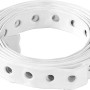Weißes Lochband, pulverbeschichtet, 17 mm breit, 1,5 m lang, für vielseitige Befestigungen.
