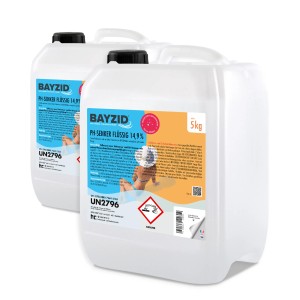 Zwei Kanister Bayzid pH Minus Flüssig 14,9% zur Pool PH Regulierung, je 5kg.