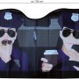 OkCars Frontscheibensonnenschutz Polizei Design, 130x70cm, für PKW Innenausstattung.