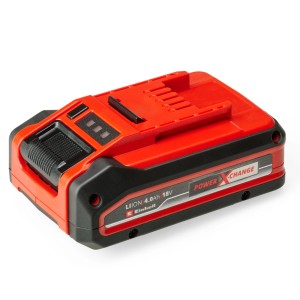 Einhell Power X-Change Akku 18V 4,0 Ah für Elektrowerkzeuge, rot und schwarz.