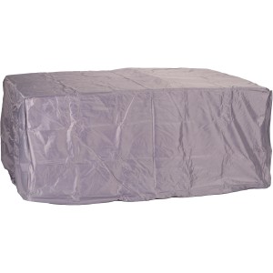 Graue Acamp Schutzhülle für mittlere Loungegruppen, 205x150x85 cm, schützt Gartenmöbel vor Witterung.