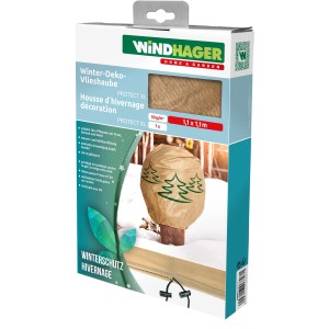Windhager Winter-Deko-Vlieshaube Protect für Tannenbaum, 1,1x1,1m, schützt Pflanzen vor Frost.