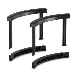 Lechuza Griffe Set für Cilindro 32, Zubehör für Pflanztöpfe, schwarze Kunststoffgriffe und Halterungen.