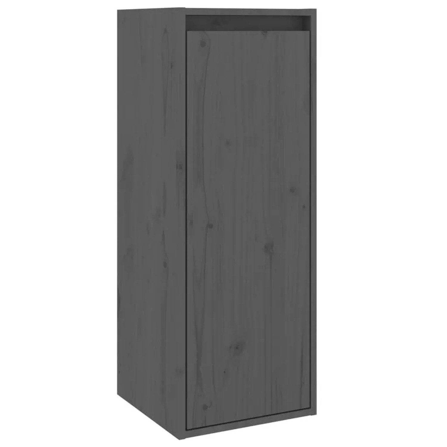 vidaXL Wandschrank Grau 30x30x80 cm Massivholz Kiefer 813499