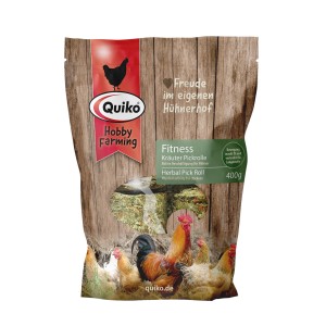 Quiko Hobby Farming Fitness Kräuter Pickrolle 400g für Hühner und Geflügel.