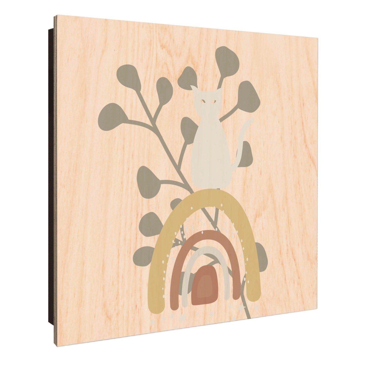 Banjado Schlüsselkasten Holz 30x30cm Schwarz Scharnier Rechts 50 Haken Desi günstig online kaufen