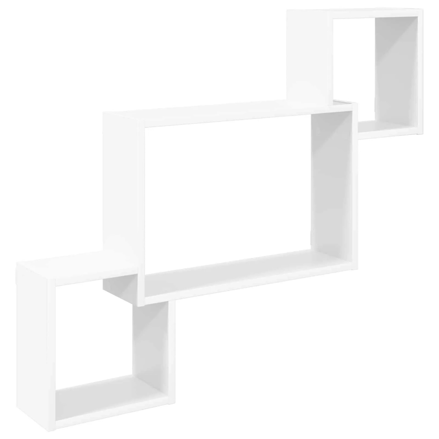 vidaXL Wandregal Wandhalterung Weiß 91,5 x 15 x 76 cm Holzwerkstoff 8012116